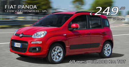 FIAT PANDA 1.2 69CV EasyPower E6 - GPL - 249,00 €/mese