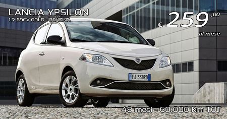 LANCIA YPSILON 1.2 69CV Gold - Benzina - 259,00 €/mese